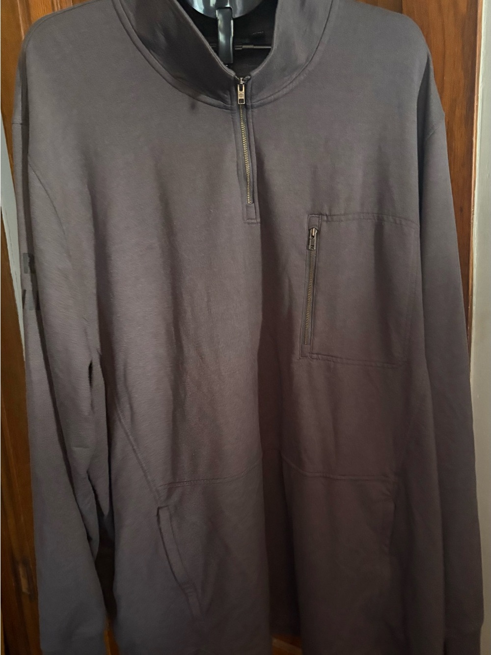 Harley Davidson Men’s 5XL Gray Quarter Zip Pullover Sweatshirt Big Tall